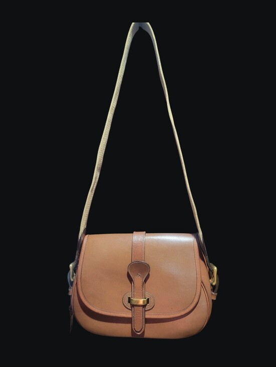 Dooney & Bourke Handbags - Dooney & Bourke Smooth Bridle Leather Over & Under Saddle Bag 1981-1983 Rare